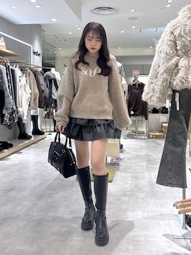 「Heather（ヘザー）のアイテム」を使った、ちなさん（レディース・159cm）の冬コーディネート