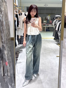 「アイテム（タンクトップ）」を使った、ちなさん（レディース・159cm・20代）の夏コーディネート