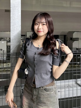 「Heather（ヘザー）のアイテム（Tシャツ/カットソー）」を使った、ちなさん（レディース・159cm）の夏コーディネート