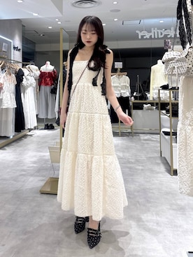 「Heather（ヘザー）のアイテム（バッグ）」を使った、ちなさん（レディース・159cm）の夏コーディネート