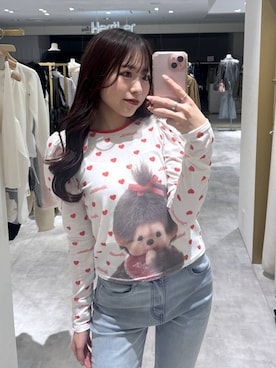 「Heather（ヘザー）のアイテム（トップス）」を使った、ちなさん（レディース・159cm）の春コーディネート