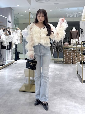 「Heather（ヘザー）のアイテム（パンツ）」を使った、ちなさん（レディース・159cm）の秋コーディネート