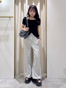 「Heather（ヘザー）のアイテム（Tシャツ/カットソー）」を使った、ちなさん（レディース・159cm）の夏コーディネート