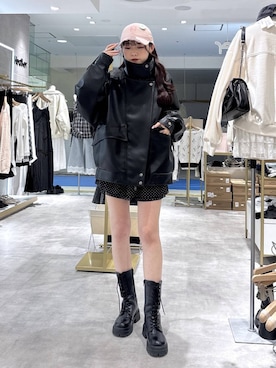 「Heather（ヘザー）のアイテム（パンツ）」を使った、ちなさん（レディース・159cm）の春コーディネート