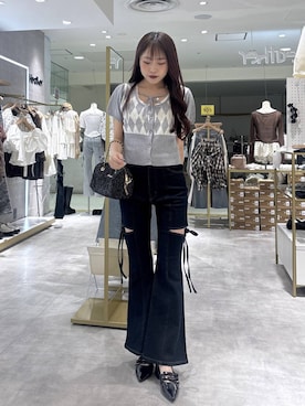 「Heather（ヘザー）のアイテム（パンツ）」を使った、ちなさん（レディース・159cm）の秋コーディネート