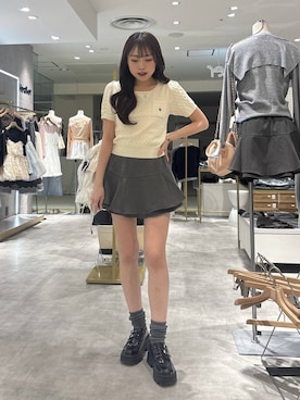 「Heather（ヘザー）のアイテム（バッグ）」を使った、ちなさん（レディース・159cm）の春コーディネート