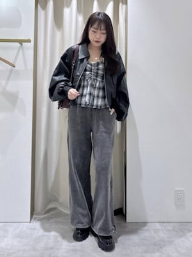 「アイテム（ドレスシューズ）」を使った、ちなさん（レディース・159cm）の秋コーディネート