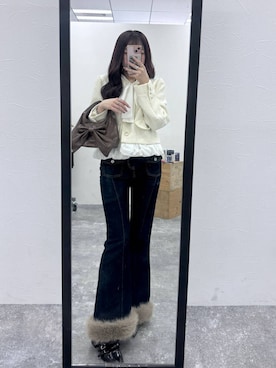 「Heather（ヘザー）のアイテム（パンツ）」を使った、ちなさん（レディース・159cm）の秋コーディネート