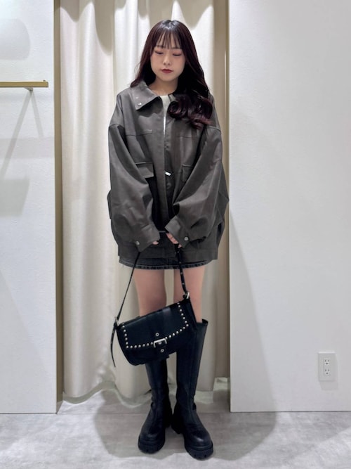Heather フェイクレザーBIGブルゾン 黒 Heather｜フェイクレザーBIGブルゾン2 | Rakuten Fashion(楽天