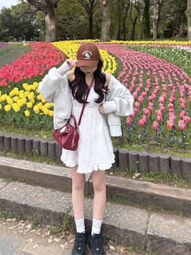 「Heather（ヘザー）のアイテム（ワンピース/ドレス）」を使った、ちなさん（レディース・159cm）の春コーディネート