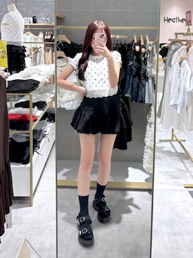「Heather（ヘザー）のアイテム」を使った、ちなさん（レディース・159cm）の夏コーディネート