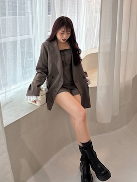 「Heather（ヘザー）のアイテム（パンツ）」を使った、ちなさん（レディース・159cm）の秋コーディネート