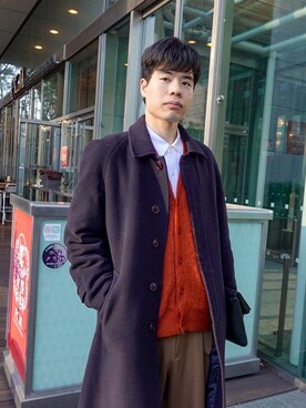 Traditional Weatherwear トラディショナルウェザーウェア のカーディガン ボレロを使ったメンズ人気ファッションコーディネート Wear