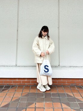 「Bleu Bleuet（ブルーブルーエ）のアイテム（ジャケット/アウター）」を使った、ま ろ んさん（レディース・156cm）の冬コーディネート