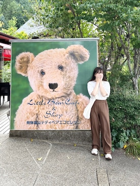 「FILA」｜ま ろ んさん（レディース・156cm）の秋コーディネート