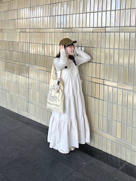 「RETRO GIRL（レトロガール）のアイテム（ワンピース/ドレス）」を使った、ま ろ んさん（レディース・156cm）の春コーディネート
