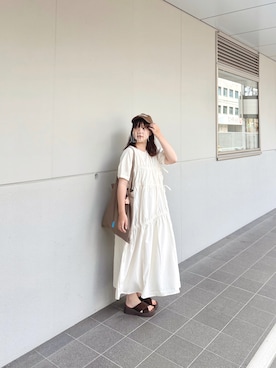 「ehka sopo（エヘカソポ）のアイテム（ワンピース/ドレス）」を使った、ま ろ んさん（レディース・156cm）の夏コーディネート