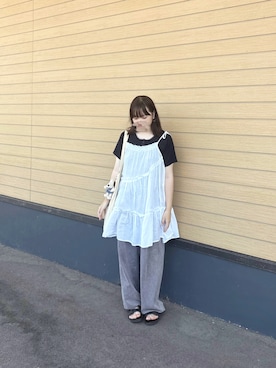 「アイテム（チュニック）」を使った、ま ろ んさん（レディース・156cm）の秋コーディネート