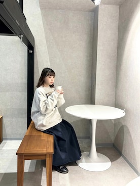 「Discoat」｜「アイテム（スウェット）」を使った、ま ろ んさん（レディース・157cm）の春コーディネート