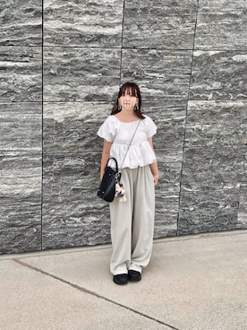 「バルーンスリーブ」｜ま ろ んさん（レディース・156cm）の秋コーディネート