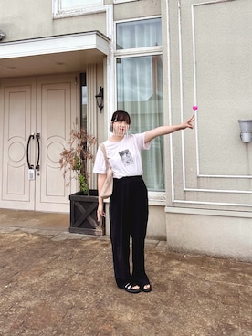 「AMERICAN HOLIC（アメリカンホリック）のアイテム（Tシャツ/カットソー）」を使った、ま ろ んさん（レディース・156cm）の夏コーディネート