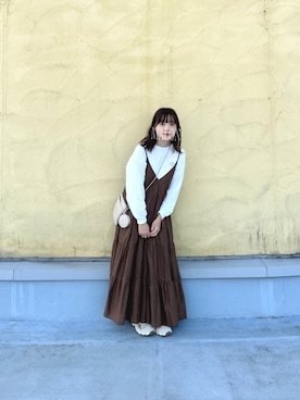 「FILA」｜ま ろ んさん（レディース・156cm）の秋コーディネート