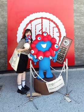 「アイテム（ジャケット/アウター、ブラウン系）」を使った、ま ろ んさん（レディース・156cm）の夏コーディネート