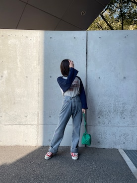 「Rodeo Crowns（ロデオクラウンズ）のアイテム」を使った、#KAYAさん（レディース・153cm）の春コーディネート