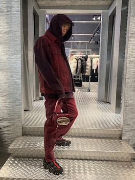 「DIESEL（ディーゼル）のアイテム（その他アウター）」を使った、TAKEMOTOさん（メンズ・178cm）の冬コーディネート