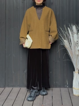 「アイテム（リング）」を使った、naguさん（レディース・153cm）の秋コーディネート