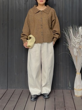 「アイテム（サンダル）」を使った、naguさん（レディース・153cm）の秋コーディネート