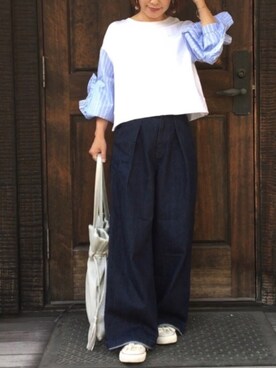 「PF-FLYERS（ピーエフフライヤーズ）のアイテム」を使った、naguさん（レディース・153cm）の春コーディネート