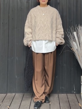 「Ameri（アメリ）のアイテム」を使った、naguさん（レディース・153cm）の冬コーディネート