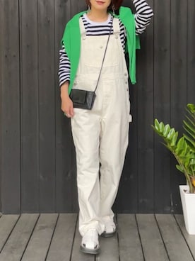 「something_jean」｜「アイテム（オールインワン・サロペット）」を使った、naguさん（レディース・153cm）の春コーディネート