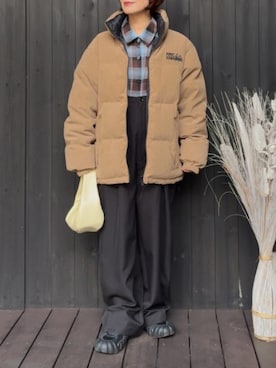 「アイテム（ジャケット/アウター）」を使った、naguさん（レディース・153cm）の冬コーディネート