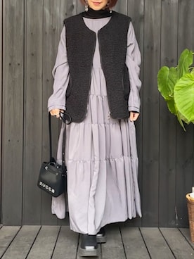 「zucca」｜「アイテム（アクセサリー）」を使った、naguさん（レディース・153cm）の冬コーディネート