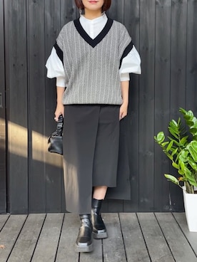 「Newport（ニューポート）のアイテム」を使った、naguさん（レディース・153cm）の冬コーディネート