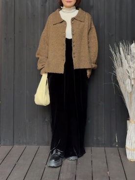 「anuke（アンヌーク）のアイテム」を使った、naguさん（レディース・153cm）の冬コーディネート