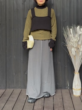 「アイテム（スカート）」を使った、naguさん（レディース・153cm）の秋コーディネート