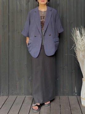 「アイテム（その他アウター）」を使った、naguさん（レディース・153cm）の夏コーディネート