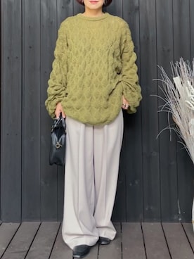 「LHME（エルエイチエムイー）のアイテム（リング）」を使った、naguさん（レディース・153cm）の秋コーディネート