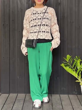 「ごきげんウィーク」｜「アイテム（タンクトップ）」を使った、naguさん（レディース・153cm）の春コーディネート