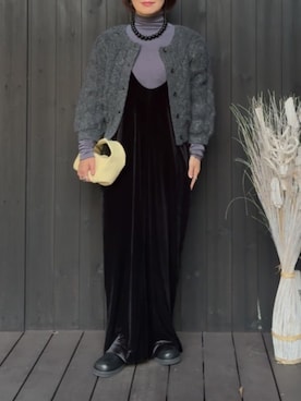 「アイテム（ワンピース/ドレス）」を使った、naguさん（レディース・153cm）の冬コーディネート