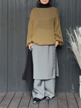 「アイテム（トートバッグ）」を使った、naguさん（レディース・153cm）の冬コーディネート