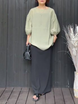 「アイテム（ブレスレット）」を使った、naguさん（レディース・153cm）の夏コーディネート