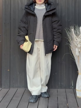 「アイテム（ダウンジャケット/コート）」を使った、naguさん（レディース・153cm）の冬コーディネート