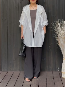 「アイテム（トップス）」を使った、naguさん（レディース・153cm）の春コーディネート
