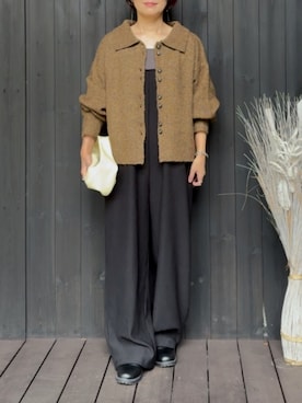 「アイテム（つなぎ/オールインワン）」を使った、naguさん（レディース・153cm）の秋コーディネート
