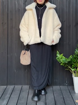 「Calvin Klein（カルバン・クライン）のアイテム（その他アウター）」を使った、naguさん（レディース・153cm）の秋コーディネート