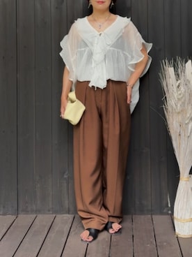 「TODAYFUL（トゥデイフル）のアイテム」を使った、naguさん（レディース・153cm）の夏コーディネート